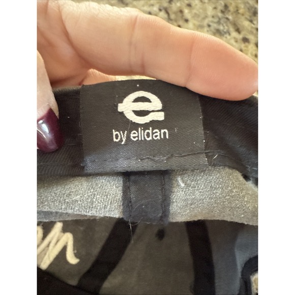 Elidan Un Structured Distressed, New York Strapback Baseball Cap Hat Black4982 - Picture 6 of 7